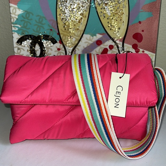 CEJON Fuchsia Nylon Crossbody Bag - Picture 7 of 16